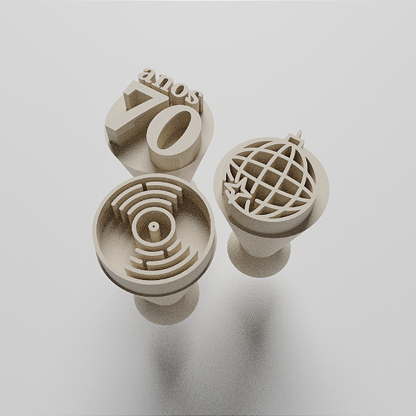 Kit com 3 Carimbos para docinhos/brigadeiros - Anos 70