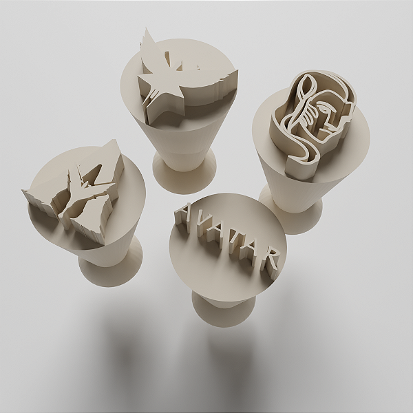 Kit com 04 carimbos para docinhos/brigadeiro - Avatar