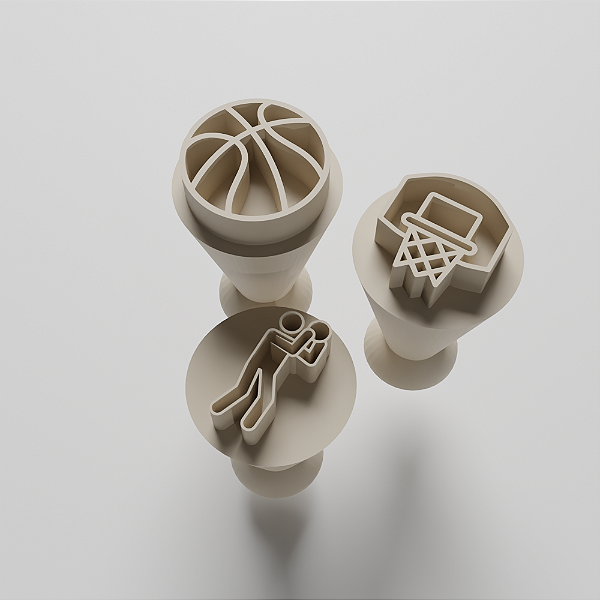 Kit com 03 Carimbos para docinhos/brigadeiro - Basquete