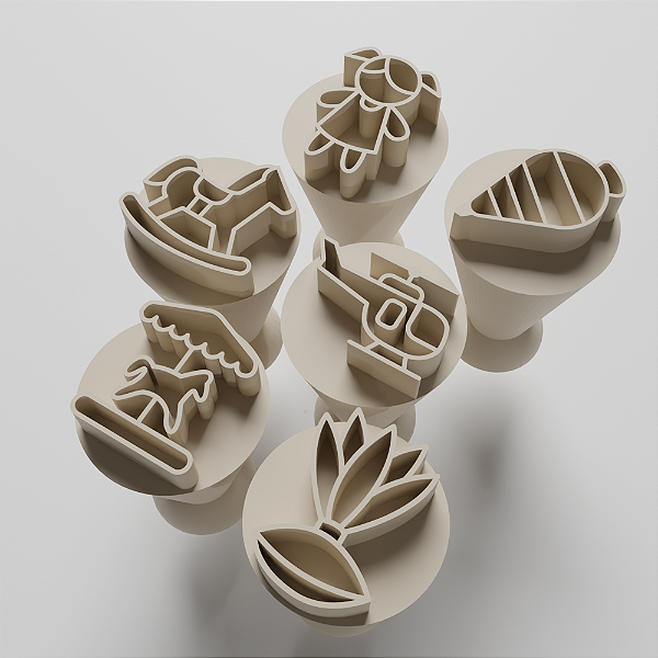 Kit com 06 Carimbos para docinhos/brigadeiro - Brinquedos 2