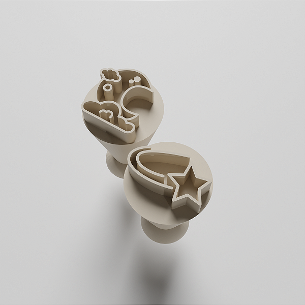 Kit com 02 Carimbos para docinhos/brigadeiro - Céu