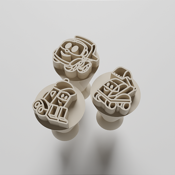 Kit com 03 Carimbos para docinhos/brigadeiro - Léo e o Caminhão 2