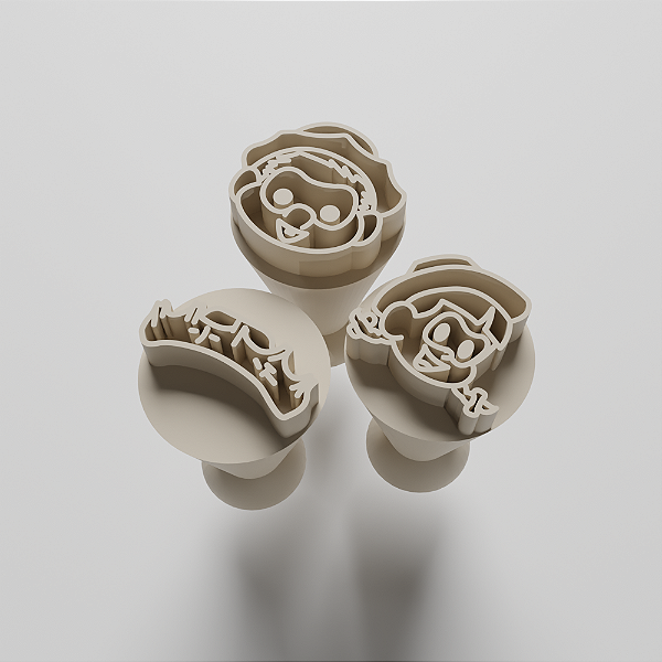 Kit com 03 Carimbos para docinhos/brigadeiro - Chico Bento