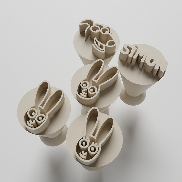 Kit com 05 Carimbos para docinhos/brigadeiro - Simon