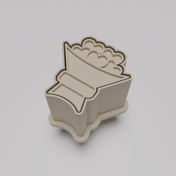 Ejetor e modelador de docinhos/brigadeiro - Buque de corações