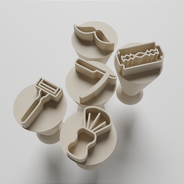 Kit 05 carimbos para brigadeiro, doce, docinhos de ninho - Barbearia