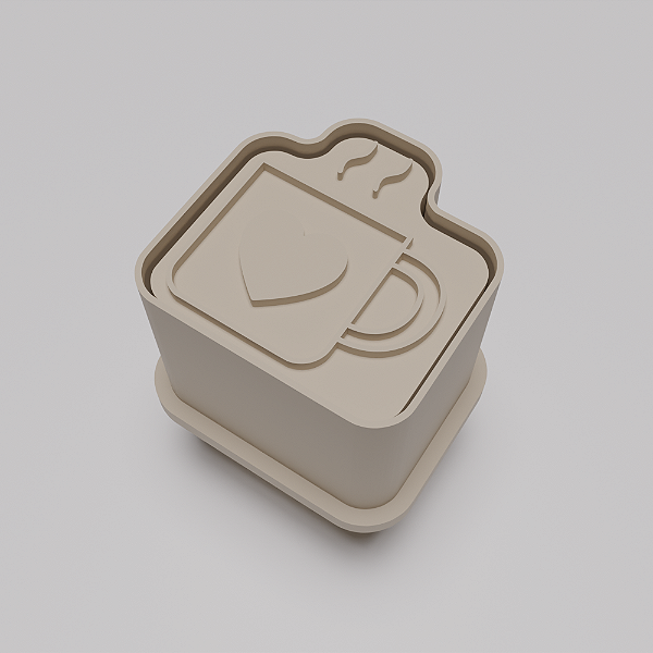 Ejetor e modelador de docinhos/brigadeiro - Xícara Coração