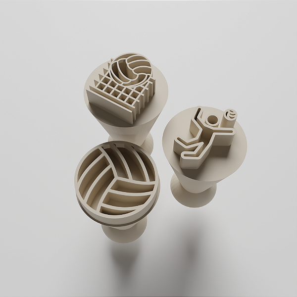 Kit com 03 Carimbos para docinhos/brigadeiro - Vôlei