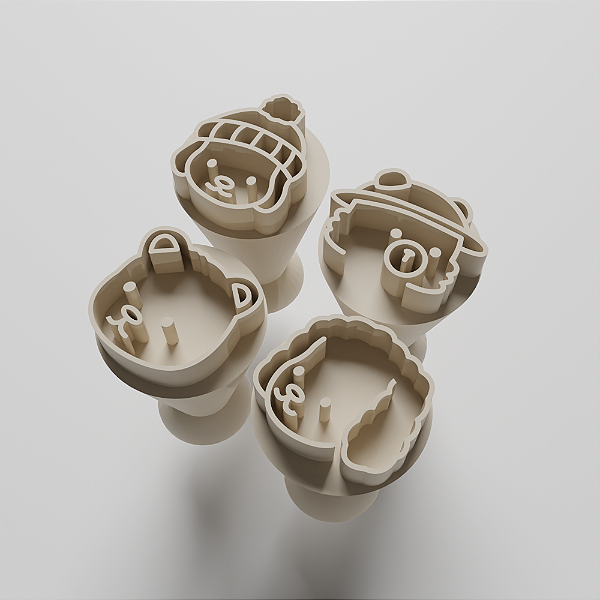 Kit 04 carimbos para brigadeiro, doce, docinhos de ninho - Bobbie Goods