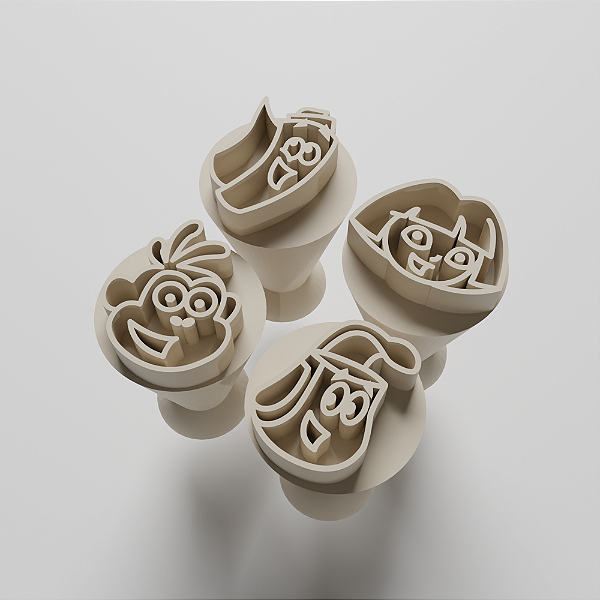 Kit 04 carimbos para brigadeiro, doce, docinhos de ninho - Dora Aventureira