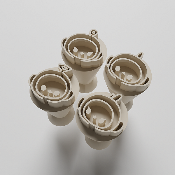 Kit com 4 Carimbos para docinhos/brigadeiro - Teletubbies