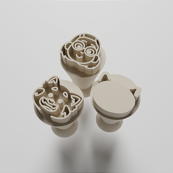 Kit com 3 Carimbos para docinhos/brigadeiro - Filme Red