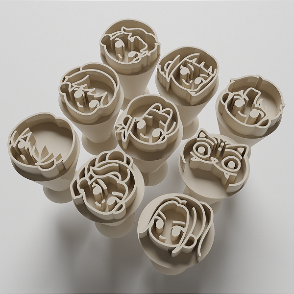 Kit com 9 Carimbos para docinhos/brigadeiro - Guerreiras do K-Pop