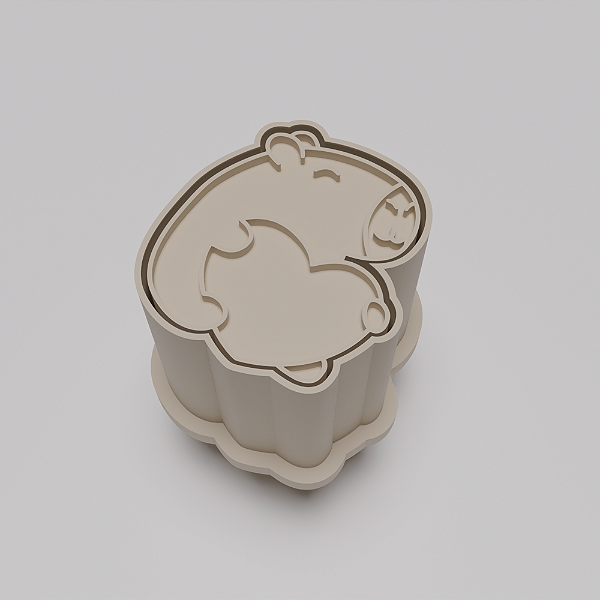 Ejetor e modelador de docinhos/brigadeiro - Capivara com Coração