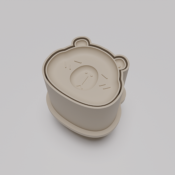 Ejetor e modelador de docinhos/brigadeiro - Capivara modelo com Profundidade