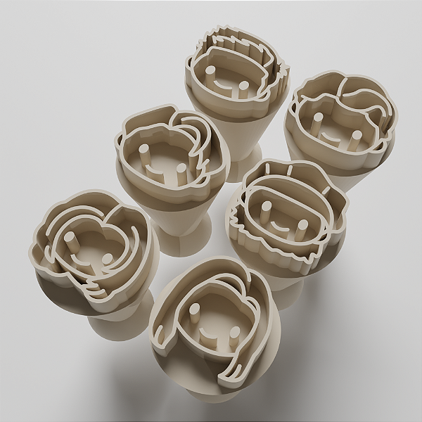 Kit com 06 Carimbos para docinhos/brigadeiro - Friends