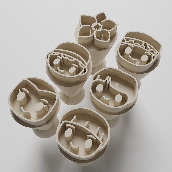 Kit com 6 Carimbos para docinhos/brigadeiro - Stranger Things