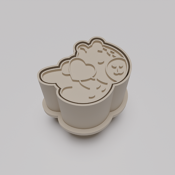 Ejetor e modelador de docinhos/brigadeiro - Capivara com Coração