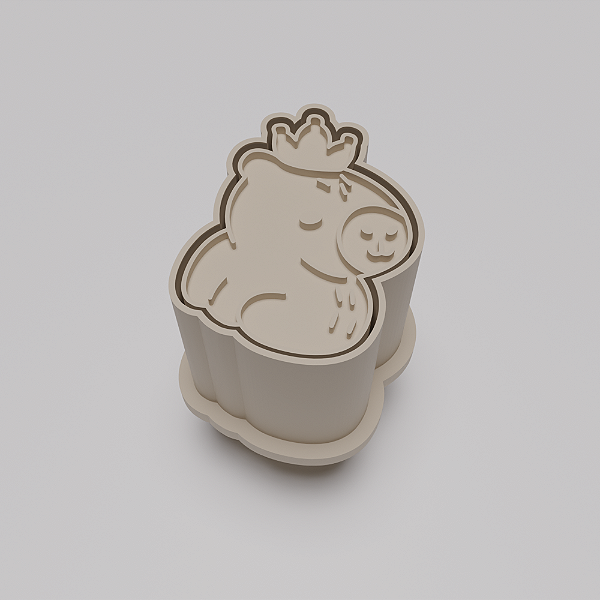 Ejetor e modelador de docinhos/brigadeiro - Capivara com Coroa