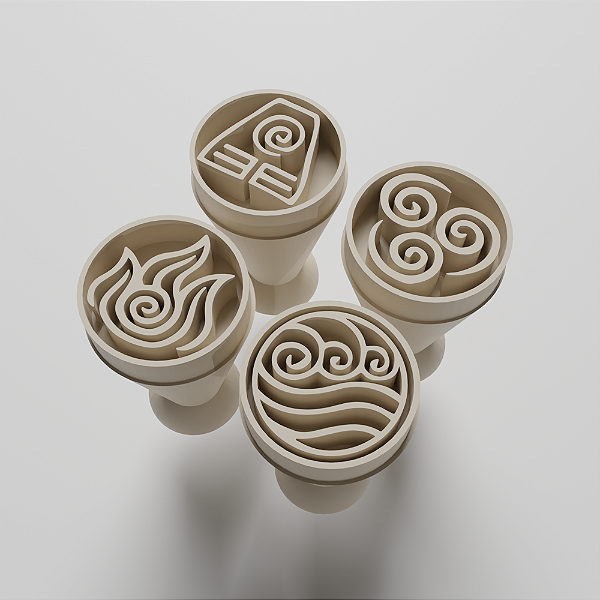 Kit 04 Carimbo para doces/brigadeiro - Símbolos Avatar