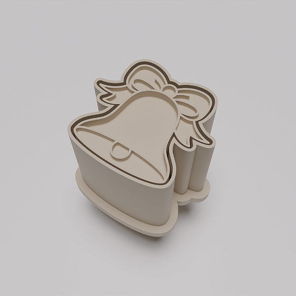 Ejetor e modelador de docinhos/brigadeiro - Sino Natal modelo com Profundidade