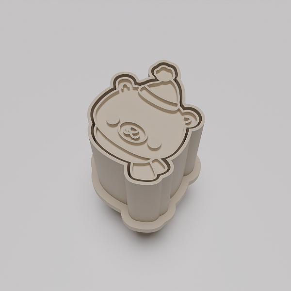 Ejetor e modelador de docinhos/brigadeiro - Urso Natal