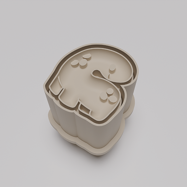 Ejetor e modelador de docinhos/brigadeiro - Dino modelo com Profundidade