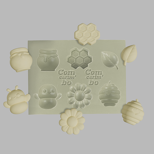 Molde de Silicone 8x6 cm Confeitaria/Artesanato – Abelha