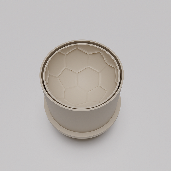 Ejetor e modelador de docinhos/brigadeiro - Bola de Futebol modelo com Profundidade