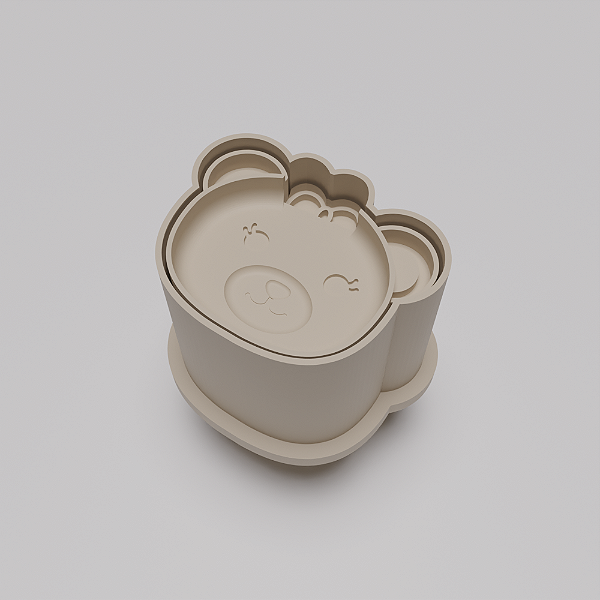 Ejetor e modelador de docinhos/brigadeiro - Ursinha modelo com Profundidade