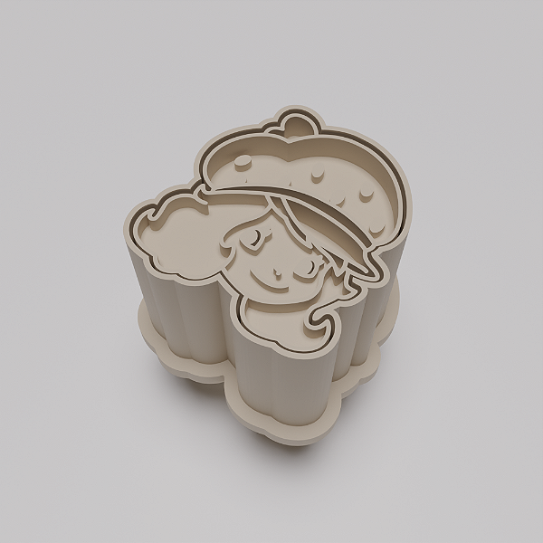 Ejetor e modelador de docinhos/brigadeiro - Moranguinho modelo com Profundidade