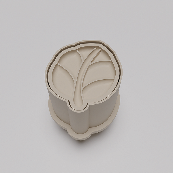 Ejetor e modelador de docinhos/brigadeiro - Folha Arredondada modelo com Profundidade