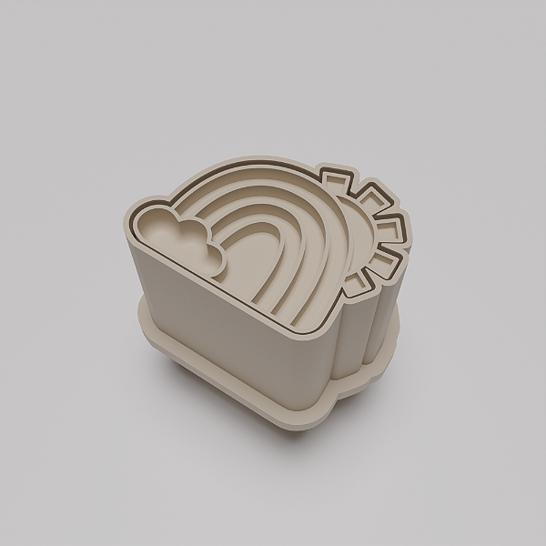 Ejetor e modelador de docinhos/brigadeiro - Arco Íris com Sol modelo com Profundidade