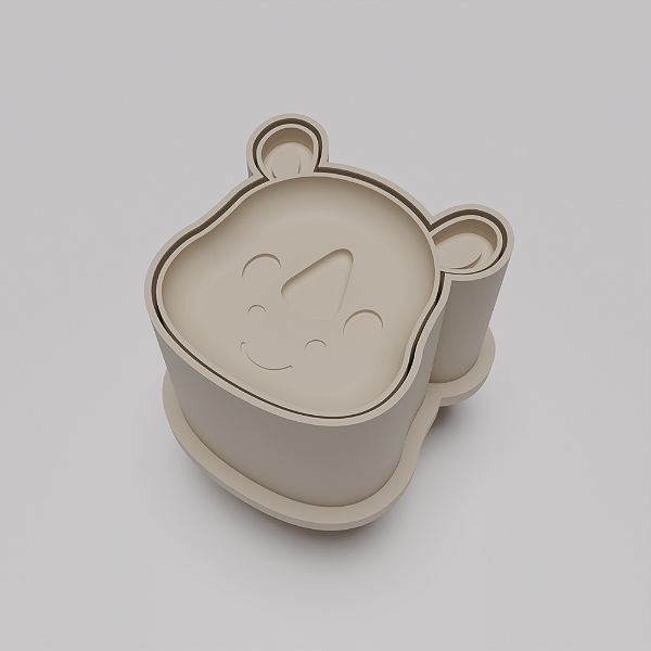 Ejetor e modelador de docinhos/brigadeiro - Rinoceronte modelo com Profundidade