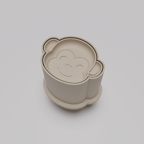 Ejetor e modelador de docinhos/brigadeiro - Macaco modelo com Profundidade