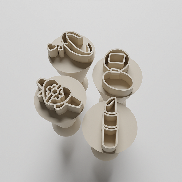 Kit com 4 Carimbos para docinhos/brigadeiro - Acessórios Três Espiãs Demais