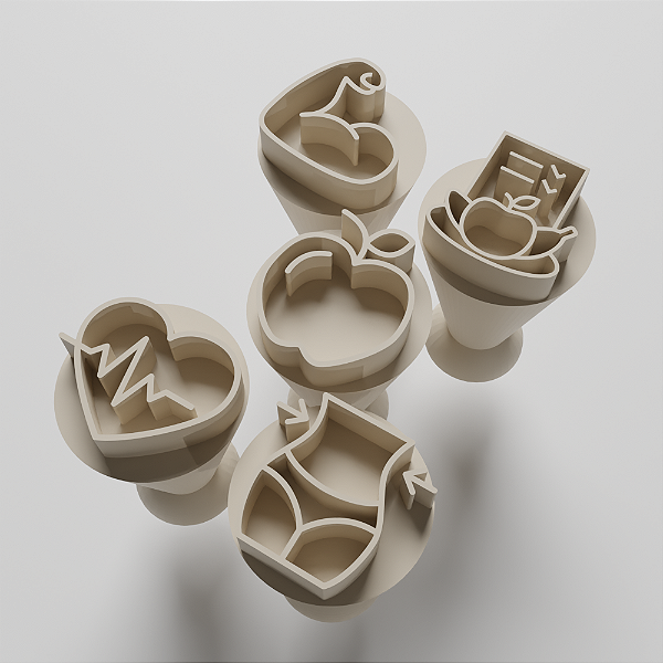 Kit 05 Carimbo para doces/brigadeiro - Nutrição