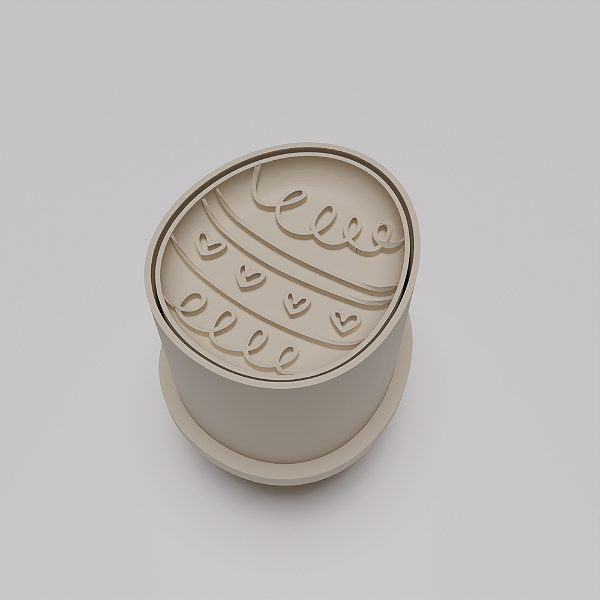 Ejetor e modelador de docinhos/brigadeiro - Ovo de Páscoa modelo com Profundidade