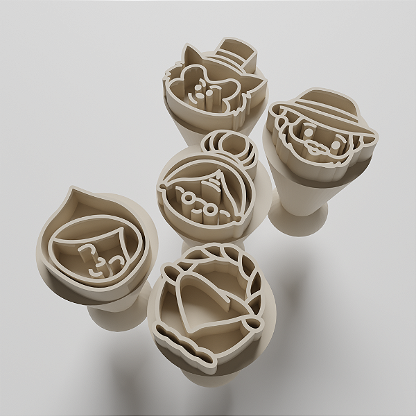 Kit com 5 Carimbos para docinhos/brigadeiro - Chapeuzinho Vermelho 3