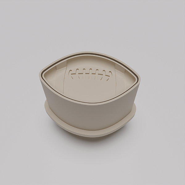 Ejetor e modelador de docinhos/brigadeiro - Bola de Futebol Americano modelo com Profundidade