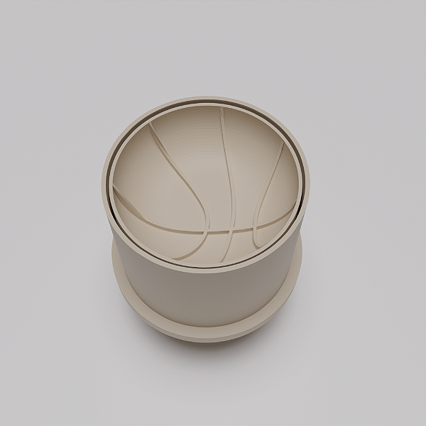 Ejetor e modelador de docinhos/brigadeiro - Bola de Basquete modelo com Profundidade