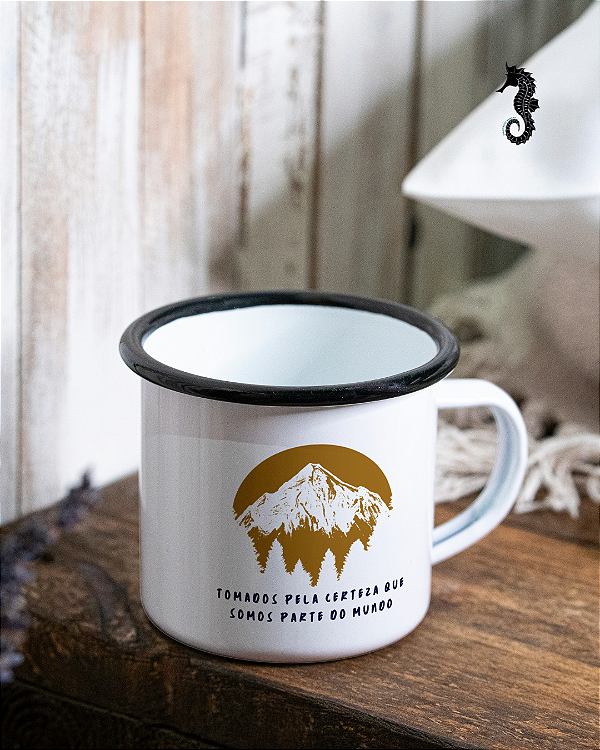 Caneca Esmaltada Retro Séneca