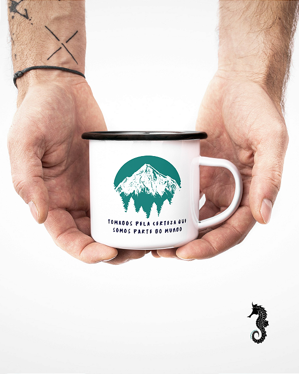 Caneca Esmaltada Retro Epicteto