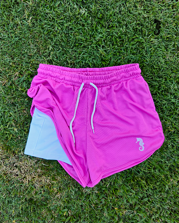 Shorts Fênix 2 em 1 Poliamida + Elastano Lilás