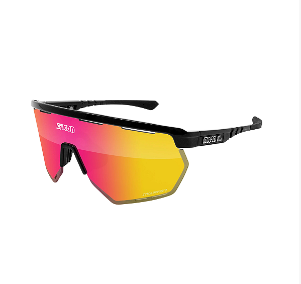 ÓCULOS SCICON AEROWING PRETO LENTE VERMELHA