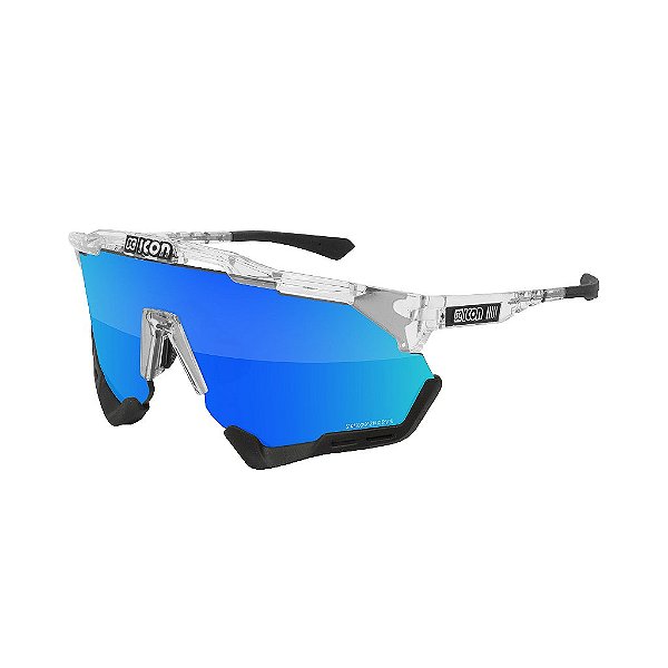 Óculos Scicon Aeroshade Xl Cristal Lente Azul