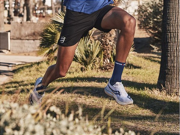 MEIA DE COMPRESSÃO PARA CORRIDA CANO MÉDIO - AZUL- PRO RACING SOCKS V4.0 RUN HIGH