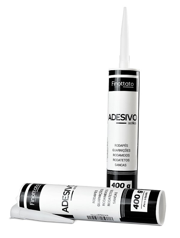 Adesivo Acrilico para Rodapés e Guarnições Branco - Finottato - 400 grs