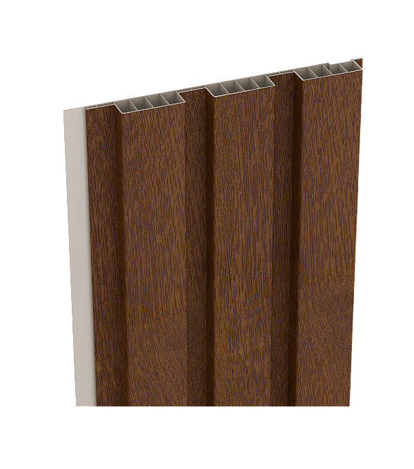 Painel Ripado Externo - Arquitech - Crossout Force - Walnut - 20mm - 3,20x 20cm