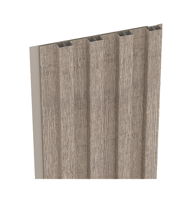 Painel Ripado Externo - Arquitech - Crossout Shield - Ash - 20mm - 3,20x 20cm